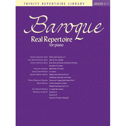 Baroque Real Repertoire Piano Arrangements Sheet Music
