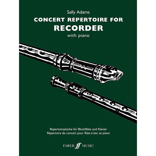 Concert Repertoire For Recorder Rec/Piano