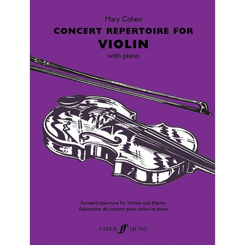 Concert Repertoire For Violin- Violin/Piano