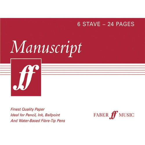 Manuscript A5 6 Stave 24 Pages Cream - Faber