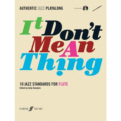 Jazz Playalong It Dont Mean A Thing Flute Book/CD