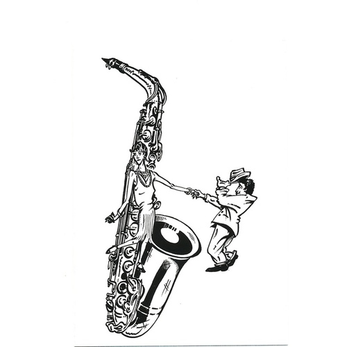 Saxophone Basics Greeting Cards