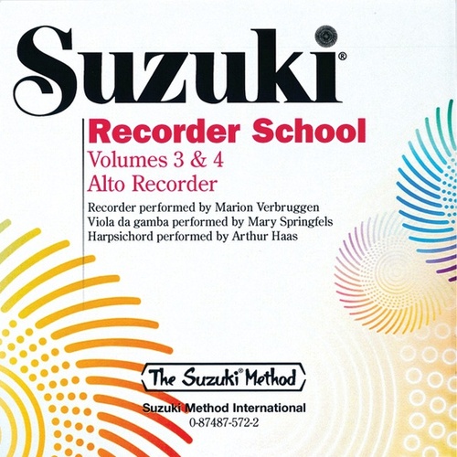 Suzuki Recorder School Volume 3 & 4 Alto CD