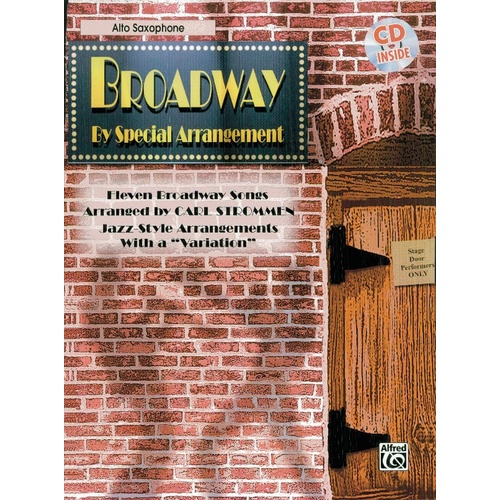 Broadway by Special Arrangement Alto Saxophone Book with CD