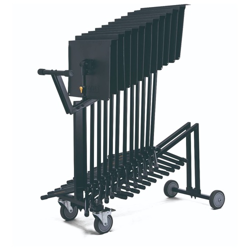 Hercules BS200BPLUS Music Stands with BSC800 Pull Cart Bundle - 12 Stands & Cart for Efficient Storage and Transport