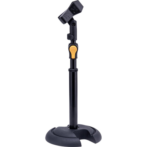 Hercules MS100B Plus Microphone Stand Short Straight H-Base with EZ Grip Height Adjustment