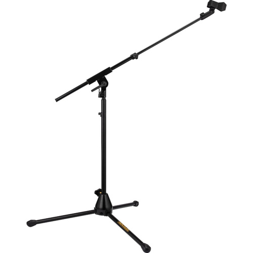 Hercules MS520B PRO Low Profile Tripod Mic Stand with Telescopic Boom for Drum and Amp Applications