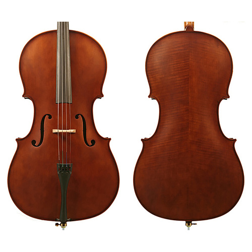 J Francis 4/4 Cello Outfit with FPS Brazilwood Bow, Rosin, and Padded Bag