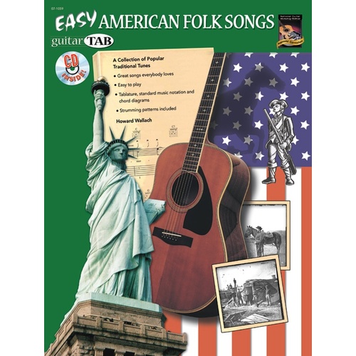 Easy American Folk Songs Book/CD Guitar Tab