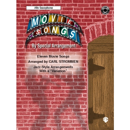 Movie Songs By Special Arrangement Alto Sax Book/CD