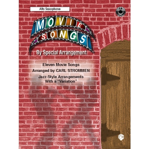 Movie Songs By Special Arrangement Alto Sax Book/CD