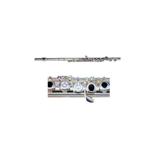 Linley Silverplated Open Hole Flute with Power Forged Keys and Case, Model FL145S, Made in Taiwan