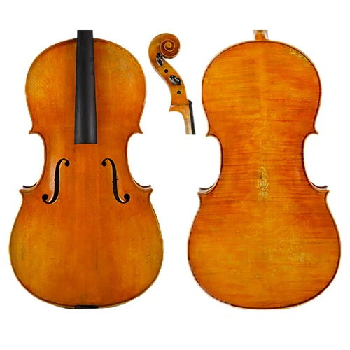Makers II Cello C Grade 4/4 Original - Handcrafted, Well-Flamed Maple, Close Grained Spruce, Bare Bones Format, Ebony Pegs & Fingerboard