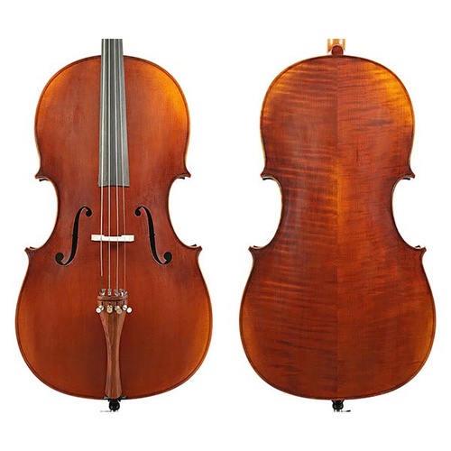 Raggetti RC4A 3/4 Cello Distressed Solid Spruce Top Solid Maple Back Rosewood Pegs Ebony Fingerboard