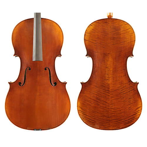Raggetti Master Cello No.6.0 1726 Antonio Stradivari, Solid Spruce Top, Highly Flamed Maple, Hand Varnished, Professional Instrument