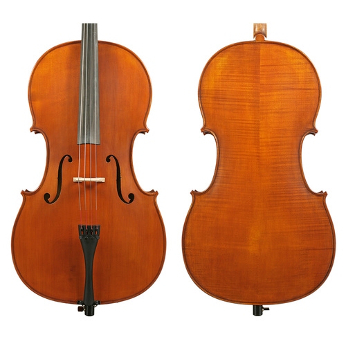 Gliga III Cello Outfit - Oil Antique 4/4 with FPS Deluxe Bag and Bow, Opal Titan Strings, Solid Spruce Top, Ebony Fittings, Made in Romania