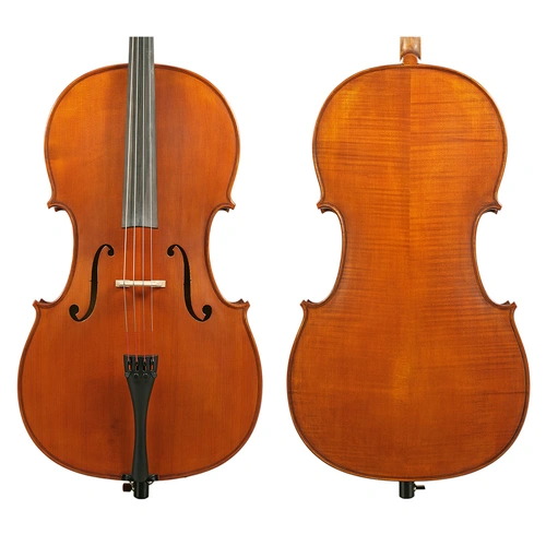 Gliga III Cello Outfit - Oil Antique 4/4 with FPS Deluxe Bag and Bow, Opal Titan Strings, Solid Spruce Top, Ebony Fittings, Made in Romania