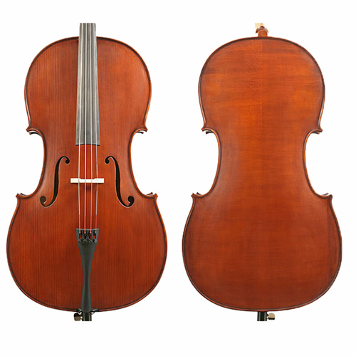 Gliga III Cello Outfit - Oil Dark Antique 1/8 with FPS Bag & Bow, Jargar Strings, Solid Spruce & Maple, Ebony Fittings, Made in Romania