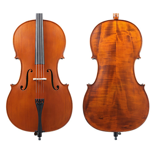 Gliga II Cello Outfit - Standard 4/4 with Opal Titan Strings, FPS Padded Bag, Articul II Bow, Solid Spruce Top, Flamed Maple Back, Ebony Fittings