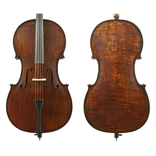 Gliga II Cello Outfit - Aged Dark Antique 4/4 with Opal Titan Strings, FPS Padded Bag & Articul II Bow