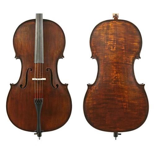 Gliga II Cello Outfit - Aged Dark Antique 4/4 with Opal Titan Strings, Articul II Bow, and Padded Bag