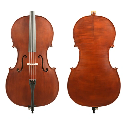 Gliga II Cello Outfit - Dark Antique 7/8 with Opal Titan Strings, FPS Padded Bag, Articul II Bow, Solid Spruce Top, Flamed Maple Body