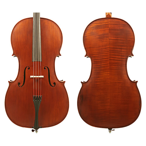 Gliga I Cello Outfit - Dark Antique 7/8 with Opal Titan Strings, FPS Professional Padded Bag, and Articul Carbon-Fibre Bow