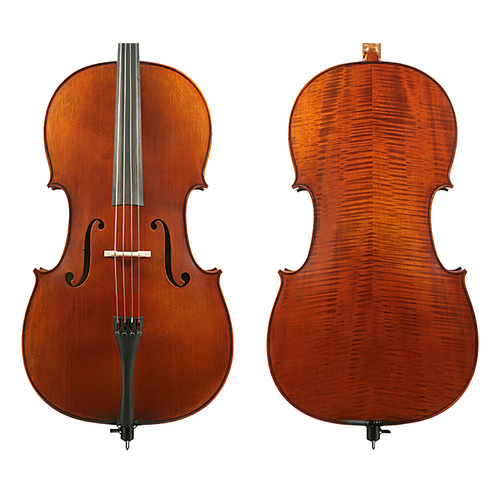 Vasile Gliga 4/4 Advanced Cello - Carpathian Spruce Top, Sycamore Maple Back, Ebony Pegs, Wittner Tailpiece, Antique Oil Varnish, Made in Romania