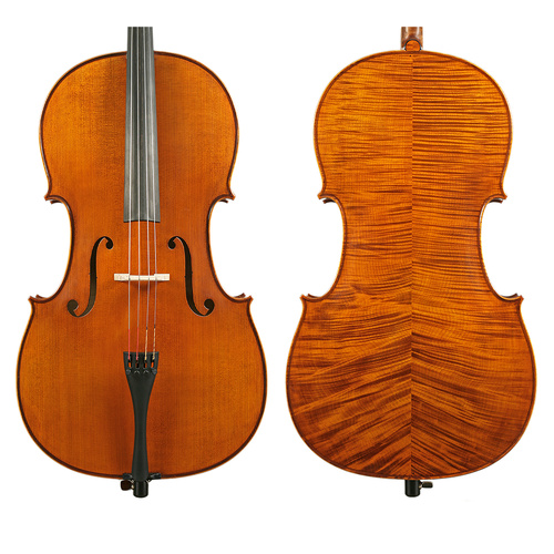 Gliga Vasile Maestro I Cello 4/4 - Carpathian spruce top, sycamore maple back, ebony fingerboard, Stradivari pattern, made in Romania