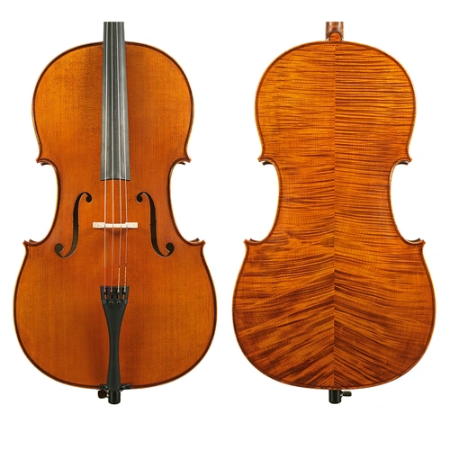 Gliga Vasile Maestro I Cello 4/4 - Professional Instrument, Carpathian Spruce Top, Sycamore Maple Back, Ebony Fingerboard, Handmade in Romania