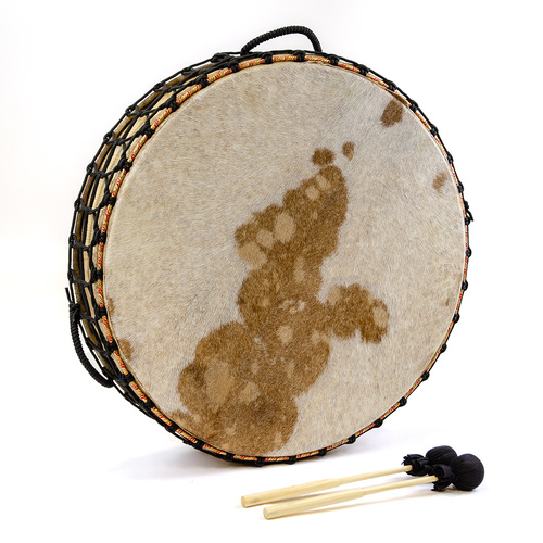 Shamanic Drum 24in x 6in Ply Shell with Leather Skin