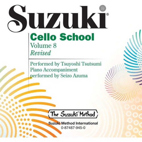 Suzuki Cello School Volume 8 CD Recording by Tsuyoshi Tsutsumi International Edition Summy Birchard 0945