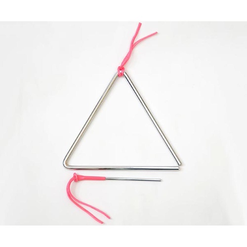 8-Inch Triangle with Beater - Chrome Plated Steel