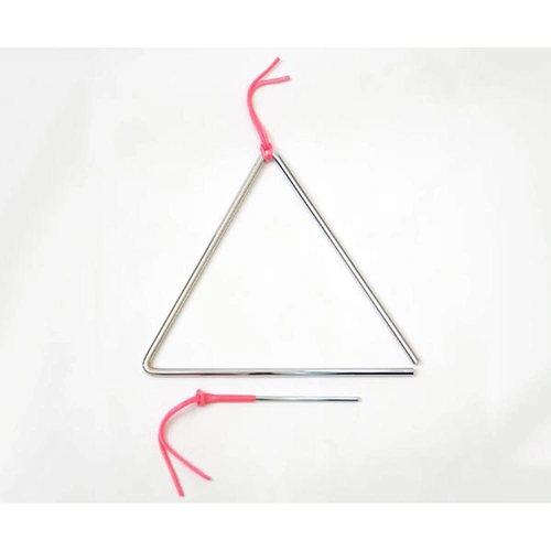 Triangle with Beater - 10 Inch, Chrome Plated Steel, Includes Beater, Cord Holder, Polythene Bag