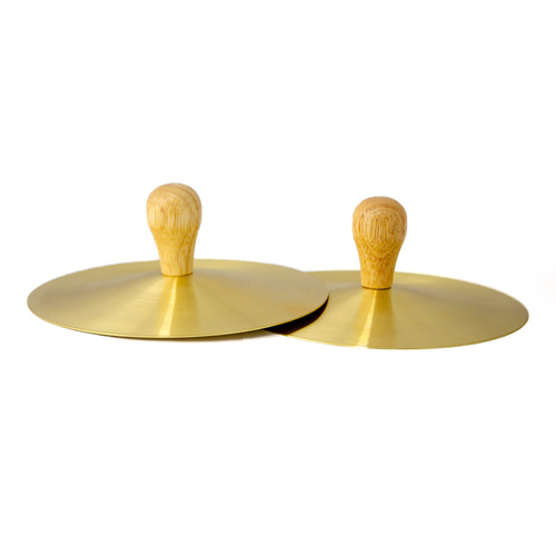 Century Percussion 7in Brass Cymbals Pair with 7mm Wood Knob