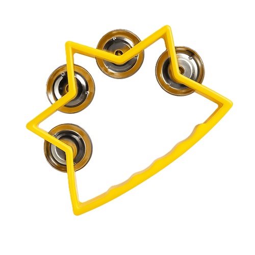 OneTribe Mini Tambourine 12cm - Yellow Half Star