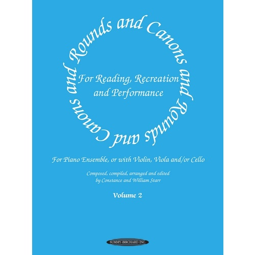 Rounds And Canons Volume 2 Piano Ensemble
