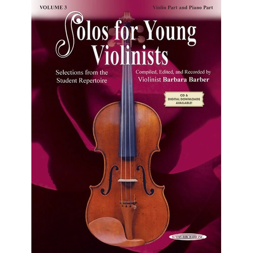 Solos for Young Violinists Volume 3 - Violin/Piano Accompaniment Edited by Barber Summy Birchard 0990