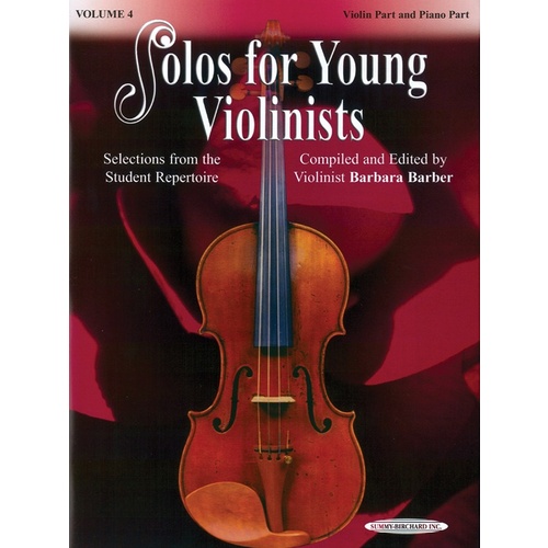 Solos For Young Violinists Volume 4 Violin/Piano