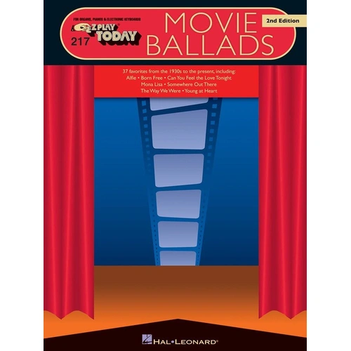 EZ Play 217 Movie Ballads 2nd Edition for Keyboard, 37 Songs, E-Z Play Format, 96 Pages, Hal Leonard Series