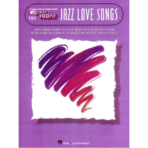 EZ Play 191 Jazz Love Songs (Softcover Book)