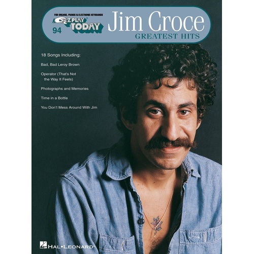 EZ Play 94 Jim Croce Greatest Hits (Softcover Book)