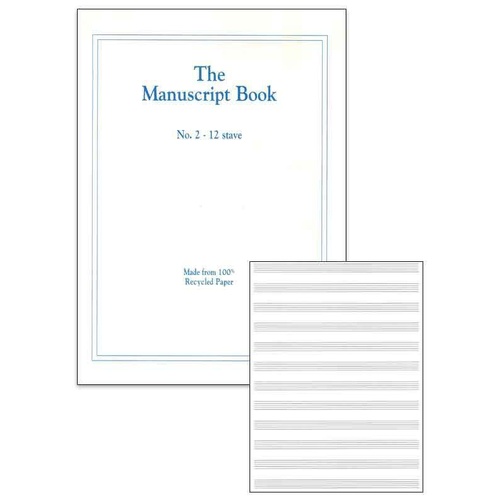 Manuscript Book 2 12 Stave (Recycled) 48Pp Stapled (Softcover Book)