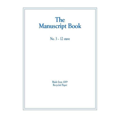 Manuscript Book 3 12 Stave Recycled 20Pp Stapled (Softcover Book)