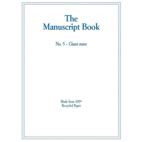 Giant Manuscript Book 5 with 10 Staves, 20 Recycled Pages