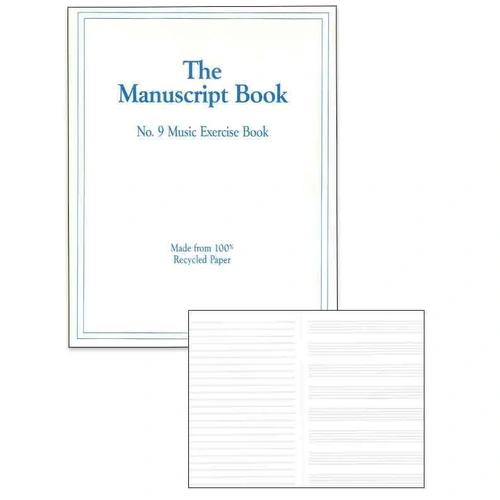 Manuscript Book No 9 Interleaved 26 Pages 9 Stave 100% Recycled Paper 180 x 240 mm