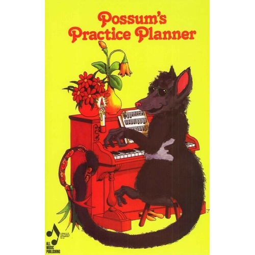 Possums Practice Planner for Recording and Tracking Music Practice Plans and Homework