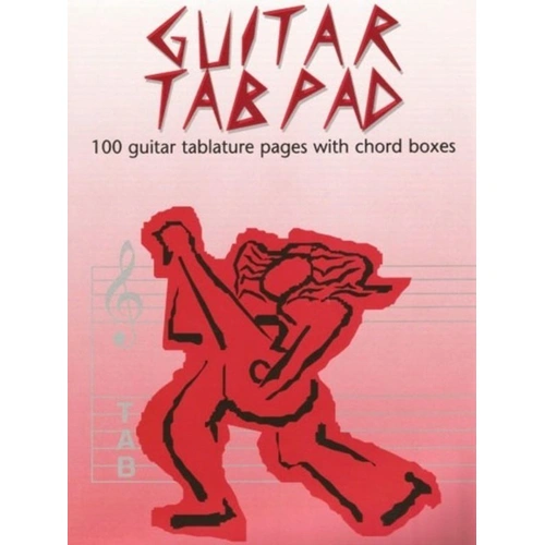 Guitar Tab Manuscript Pad with Chord Boxes - 50 Double-Sized Pages