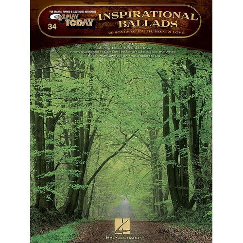 EZ Play 34 Inspirational Ballads (Softcover Book)