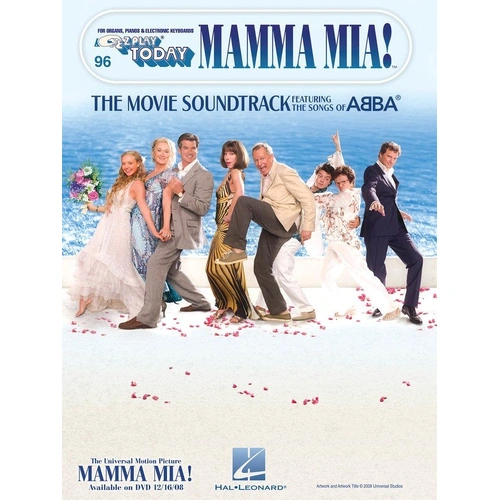 Mamma Mia Movie Soundtrack E-Z Play 96 for Keyboard by Hal Leonard, 48 Pages, 17 Songs Including Dancing Queen and More